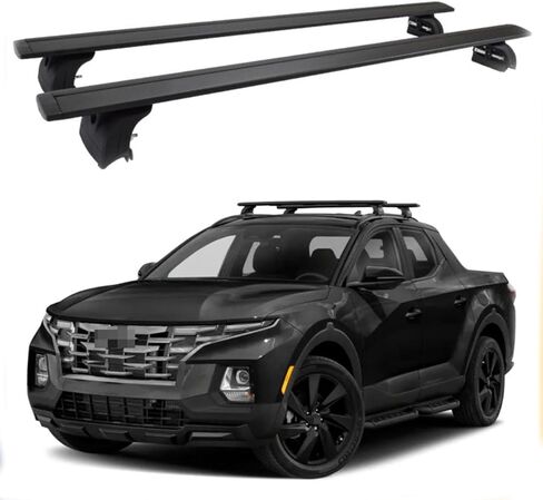Crossbar Fits for Hyundai Santa Cruz 2023 2024 Roof Rack Rail Adjustable Black in Saudi Arabia