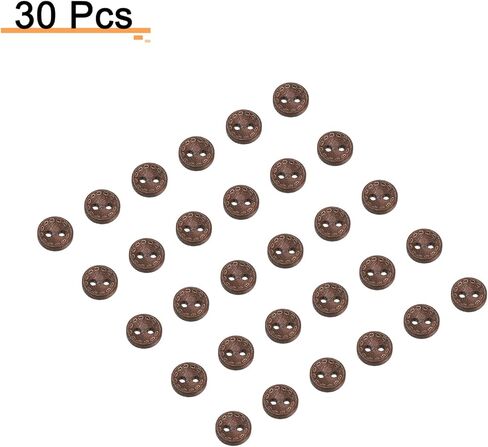 HARFINGTON 30pcs 24L Wooden Sewing Button 5/8"(15mm) 2 Holes Wood Round Craft Replacement Buttons for Sewing Clothing Pillow DIY Crafts Decoration, Medium Brown in Saudi Arabia