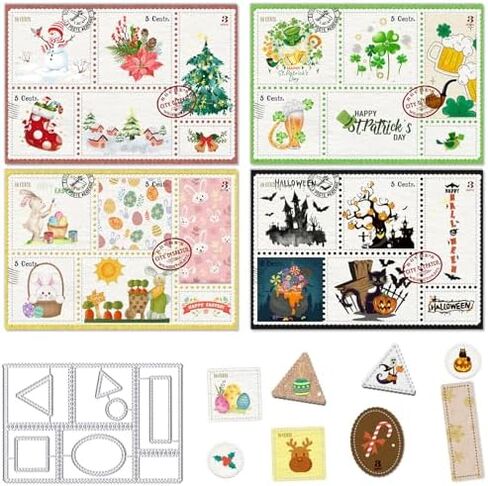 Rectangles Labels Banner Die Cuts for Card Making, Words Tab Note Cutting Dies Card Frame Dies Stencils Embossing Template for Scrapbooking DIY Cards Album Crafts Supplies in Saudi Arabia
