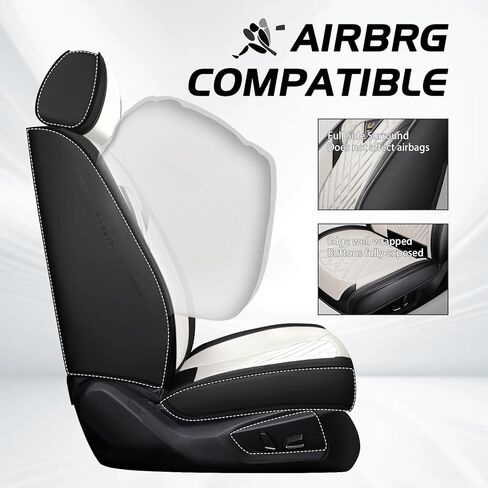 Car Seat Cover for Hyundai Elantra 1999-2024,Premium Nappa Leather Waterproof Anti-Slip Sports Seat Cover,Airbag Compatible Easy to Install Seat Protector Full Set(Black) in Saudi Arabia