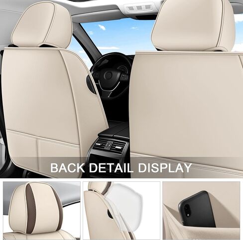Seat Covers Full Set Custom Fit for Lexus RX 350h 2010-2026,Luxury 5 Seats Full Coverage Waterproof Leather Seat Cover for Car, Non-Slip Car Seat Cushion(Beige Brown) in Saudi Arabia