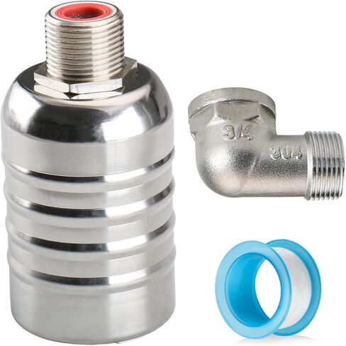 Baomain Automatic Water Level Control Valve, 1/2" Male Thread Auto Fill Shut off Float Valve, 304 Stainless Steel for Water Tank,Pool,Pond,Tower Y6-1/2-U1 (1/2 Inch) in Saudi Arabia
