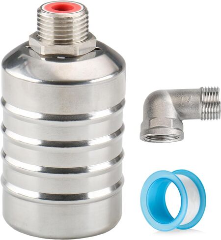 Baomain Automatic Water Level Control Valve, 1/2" Male Thread Auto Fill Shut off Float Valve, 304 Stainless Steel for Water Tank,Pool,Pond,Tower Y6-1/2-U1 (1/2 Inch) in Saudi Arabia