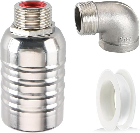 Baomain Automatic Water Level Control Valve, 1/2" Male Thread Auto Fill Shut off Float Valve, 304 Stainless Steel for Water Tank,Pool,Pond,Tower Y6-1/2-U1 (1/2 Inch) in Saudi Arabia