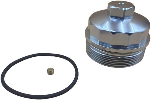 غطاء فلتر الوقود من الألومنيوم الخام EC781 متوافق مع 2003-2007 6.0L Powerstroke F250 F350 F450 F550 Super Duty يستبدل 1840754C91 3C3Z-6766-CA in Kuwait