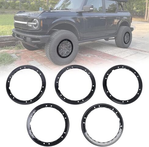 5X Bead Lock Wheel Trim Rings Kit Fit for 2021-2024 Ford Bronco Sasquatch Performance Orange in Kuwait