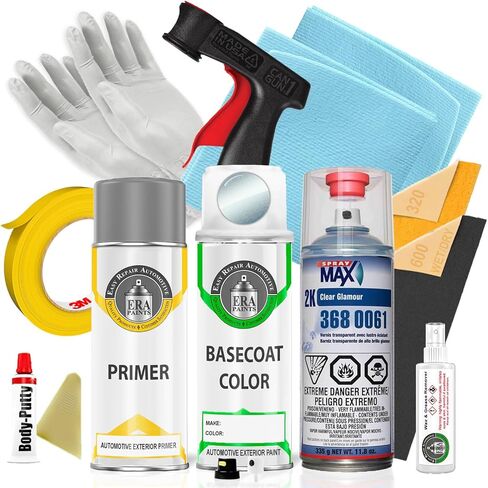 ERA Paints 8U9 - Cerulean Blue Metallic for LEXUS Exact Match Automotive Spray Paint Spray - Essential Kit w/ 2K 3680061 Clearcoat in Saudi Arabia