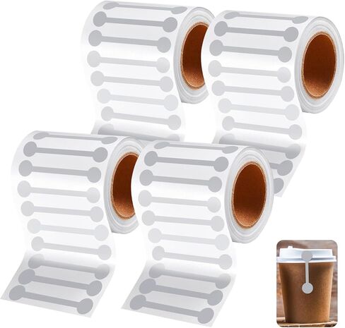 Teling 2 Rolls 1000 قطعة من الملصقات المقاومة للعبث مقاس 2.75 × 0.5 بوصة ملصقات شفافة للعبث بشريط واضح للعبث وملصقات شفافة مقاومة للعبث لتغليف المشروبات الغذائية وختم توريد التسليم in Saudi Arabia