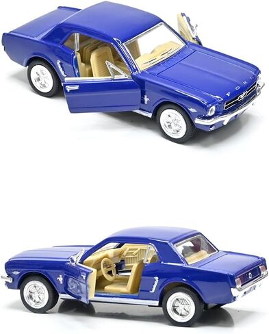 KiNSMART 1964 1/2 Ford Mustang 5" 1:36 Scale Die Cast Metal Model Toy Car Blue in Saudi Arabia