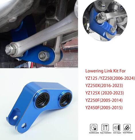 طقم وصلة خفض لـ YZ125 /YZ250(2006-2024)، YZ250X(2016-2023)، YZ125X (2020-2023)، YZ250F(2005-2014)، YZ450F(2005-2015) -1.5 بوصة -40 مم نظام تعليق خلفي قابل للتعديل. ألومنيوم CMC (الأزرق) in Kuwait