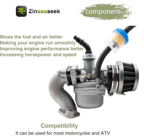 PZ19 19mm Carburetor Kit for 50cc 70cc 90cc 110cc 125cc ATV Pit Bike Dirt Bike Motor KartLawn Mower in Saudi Arabia