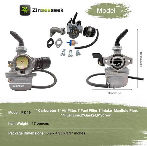 PZ19 19mm Carburetor Kit for 50cc 70cc 90cc 110cc 125cc ATV Pit Bike Dirt Bike Motor KartLawn Mower in Saudi Arabia