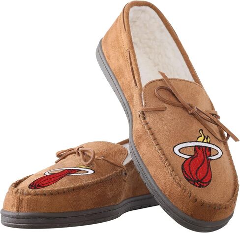 FOCO Chicago Bulls NBA Mens Team Logo Moccasin Slippers - L in Saudi Arabia