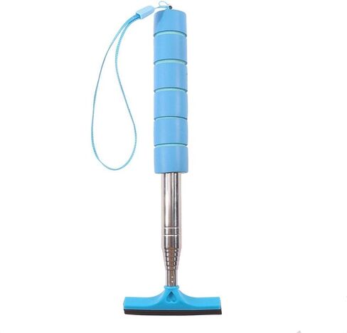 1pc Stainless Steel Telescopic Wiper Blade for Car Rearview Mirrors, Window Defogging, Water Wiping, and Car Wiper Cleaning.(Blue) in Saudi Arabia