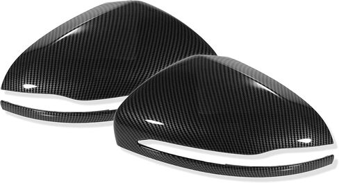 X AUTOHAUX 1 Pair Rear View Mirror Housing Door Wing Mirror Covering Cap Overlay Carbon Fiber Pattern for Mercedes Benz AMG 2015-2019 in Saudi Arabia