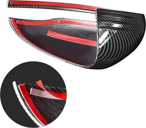 X AUTOHAUX 1 Pair Rear View Mirror Housing Door Wing Mirror Covering Cap Overlay Carbon Fiber Pattern for Mercedes Benz AMG 2015-2019 in Saudi Arabia
