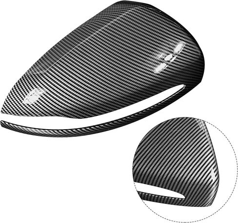 X AUTOHAUX 1 Pair Rear View Mirror Housing Door Wing Mirror Covering Cap Overlay Carbon Fiber Pattern for Mercedes Benz AMG 2015-2019 in Saudi Arabia
