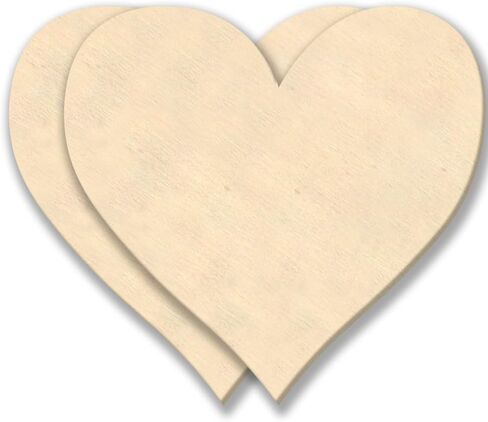 The Crafts Outlet 4-in Family of Wood Shape 4mm Thick Shape (Heart) Medium Unfinished Plywood, 2-Pack in Saudi Arabia