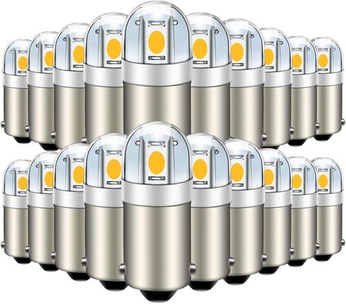 Ruiandsion BA9S LED Bulbs 20-Pack, 12V Cool White 6000K, for Dash Gauge Cluster Instrument Panel Lights, Fits T4W W6W 1813 in Saudi Arabia