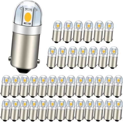 Ruiandsion BA9S LED Bulbs 20-Pack, 12V Cool White 6000K, for Dash Gauge Cluster Instrument Panel Lights, Fits T4W W6W 1813 in Saudi Arabia