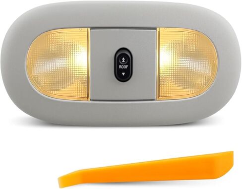 وحدة تحكم علوية أمامية LED مع ضوء خريطة قبة ومفتاح فتحة سقف مناسب لسيارة Ford F250 F350 F450 F550 Super Duty 2008-2010 استبدال ضوء القراءة الداخلي للسقف 8C3Z-25519A70-AB، بيج in Saudi Arabia