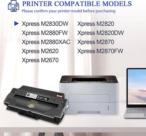 خرطوشة حبر سوداء عالية الإنتاجية MLT-D115L بديلة لحبر Samsung d115L 115L لحبر الطابعة Xpress SL-M2880FW SL-M2830DW SL-M2820DW SL-M2870 SL-M2880XAC (عبوة من قطعتين) in Saudi Arabia