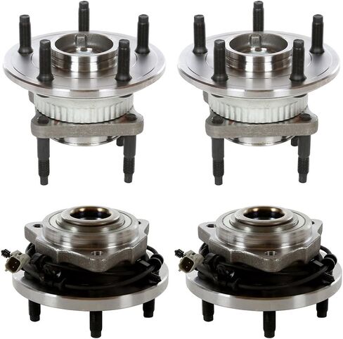 AutoShack Front & Rear Wheel Hub Bearing Assemblies with ABS Replacement for 2006-2010 Jeep Commander 2005-2010 Jeep Grand Cherokee 4-PC in Saudi Arabia