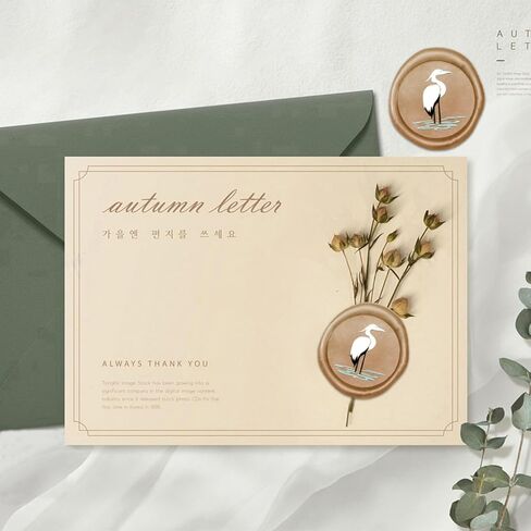 Heron Wax Seal Stamp Copper Vintage Detachable Sealing Stamp Brass and A Wood Handle Pattern Stamps Head Letter Invitation Card Wedding Gift Package Holidays in Saudi Arabia