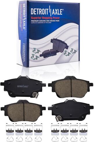 Detroit Axle - Rear Brake Kit for 2020-2024 Nissan Sentra Disc Brake Rotors Ceramic Brakes Pads with Hardware 2021 2022 Replacement : 10.24" inch Rotor in Saudi Arabia