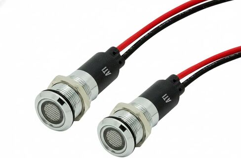 Alpinetech PL12M 12 مم 1/2 بوصة 120 فولت تيار متردد LED مؤشر إشارة معدني الطيار داش ضوء (أبيض) (عبوة من 2) in Kuwait