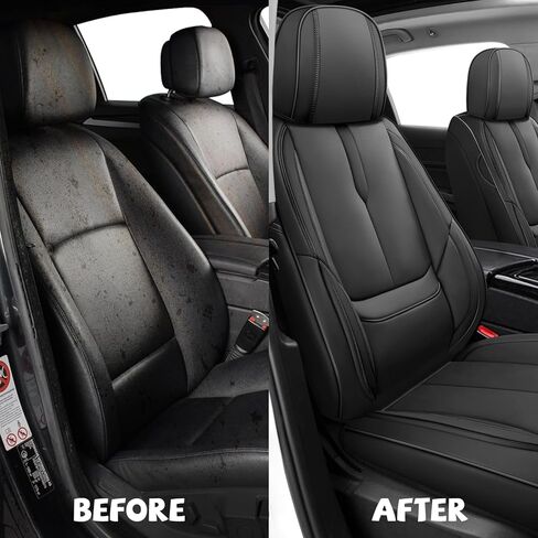 ILMO Nappa Leather Car Seat Covers Fit for Toyota Tundra 2007-2026– Waterproof & Scratch-Resistant Seat Cover - Full Coverage Chair Covers (Classic Black, Front Set) in Saudi Arabia