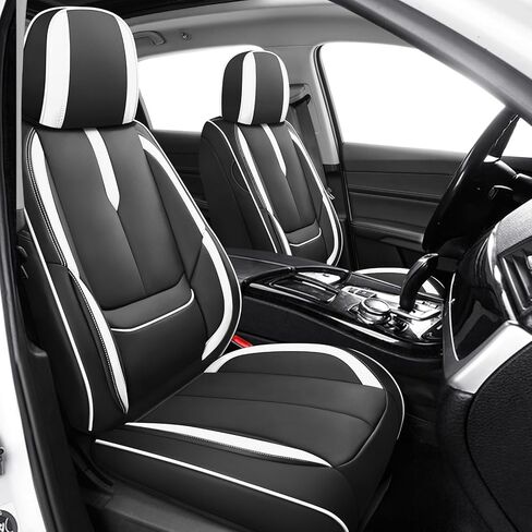ILMO Nappa Leather Car Seat Covers Fit for Toyota Tundra 2007-2026– Waterproof & Scratch-Resistant Seat Cover - Full Coverage Chair Covers (Classic Black, Front Set) in Saudi Arabia