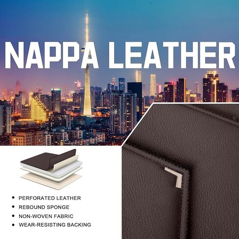 CTDS Car Seat Covers for Toyota Tacoma 2000-2026, Stylish Sport Seat Cover, Premium Nappa Leather Car Seat Cover. Automobile Seat Covers Sets.(Luxury 5 Seats/Coffee Color) in Saudi Arabia