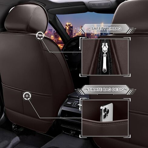 CTDS Car Seat Covers for Toyota Tacoma 2000-2026, Stylish Sport Seat Cover, Premium Nappa Leather Car Seat Cover. Automobile Seat Covers Sets.(Luxury 5 Seats/Coffee Color) in Saudi Arabia