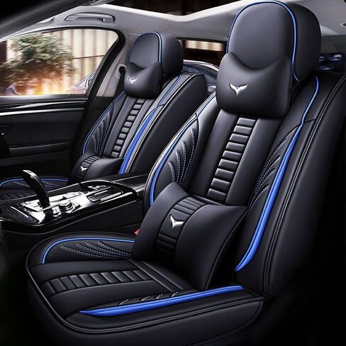for Acura MDX 2005-2025 Car Seat Covers, Full Coverage Customized Seat Covers Premium Leather Waterproof Stain-Resistant Easy to Install (Front Set, Black) in Saudi Arabia