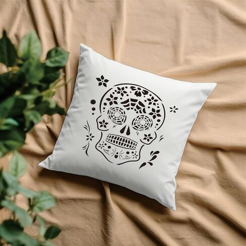 5.9x5.9 inch Halloween Skull Starry Painting Art Templates, Reusable Day of The Dead Halloween Stencil for DIY Projects, Painting, Drawing, Festival Crafts in Saudi Arabia