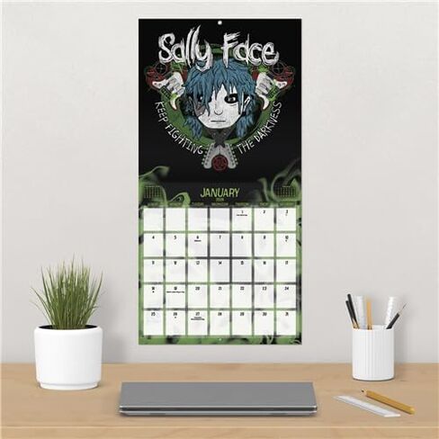 Sally Face Calendar 2026 - Deluxe 2026 Sally Face Horror Game Wall Calendar Bundle with Over 100 Reminder Stickers (Video Game Gifts, Office Supplies) in Saudi Arabia