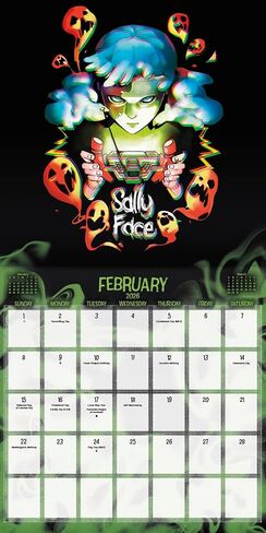 Sally Face Calendar 2026 - Deluxe 2026 Sally Face Horror Game Wall Calendar Bundle with Over 100 Reminder Stickers (Video Game Gifts, Office Supplies) in Saudi Arabia