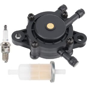 Carbhub 49040-2075 Fuel Pump Kit for 2007-2014 Kawasaki Prior Mule 600 610 4X4 KAF400 KAF400-B1 KAF400B6F KAF400B7F KAF400-A1 KAF400-C1 KAF400A6F for 49040-7001with Fuel Filter Spark Plug Kit