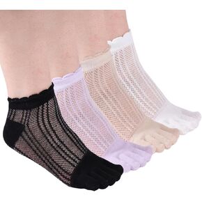 جوارب Meaiguo Toe Socks No Show قطن منخفضة القطع بخمسة أصابع رياضية للنساء in Kuwait