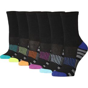 Tipi Toe Women's 6-Pack Athletic Hiking Arch Support Socks - Thick Cushion, Breathable for Running & Sports Activities in Kuwait