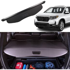Liizoo Cargo Cover for 2024 Honda Passport 2019 2020 2021 2022 2023 Accessories Rear Trunk Cover Trunk Security Cover Shielding Shade Black