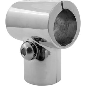 RANYUSS 316SS Heavy Duty Boat Hand Rail Fitting- Polished 90 Degree T/Tee Hinged/Split Fitting for1IN Tube or Pipe