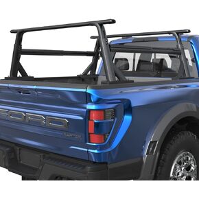 SYHVU Mul-Function Bed Rack System Compatible with Universal Trucks, Adjustable Height Heavy Duty Rack for Pickup, Camper Bed Rack, Fit for Dodge Ram/Ford F-150/F-250/F-350/Silverado/GMC Sierra/Tundra
