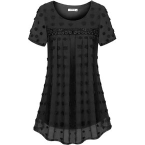 MOQIVGI Womens Fashion Sexy Casual Blouses Scoop Neck Dressy Elegant Tops in Kuwait