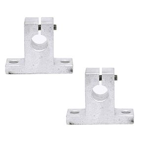 FKG SK10 Aluminum Linear Motion Rail Clamping Guide Support for 10mm Diameter Shaft, Set of 2