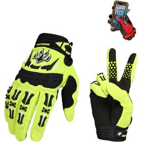 UNIQOCK Mountain Bike Gloves for Men Knuckle Guard Padded Men's Cycling Gloves Breathable for MTB Motocross Racing Dirtbike