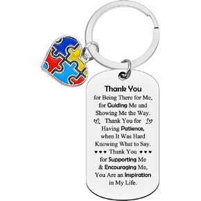 Xiahuyu Autism Awareness Gift Keychain Autism Teacher Appreciation Gift Special Education Teacher Gift Speech Therapist Gift Christmas Birthday Leaving Retirement Thank You Gift for Autism Teacher