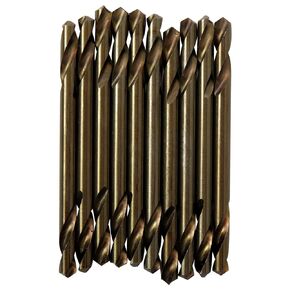HSS Cobalt Drill Bit Set Double End 1/8 Inch 10Pcs M35 Short Stubby Body Drill Steel Metal - GRABOTE