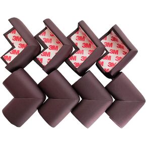 Corner Protector Baby Proof | Corner Guard Child Safety for Babies, Toddlers, Kids | Foam Corner Covers for Furniture, Table, Desk | 8 Pack (Brown)